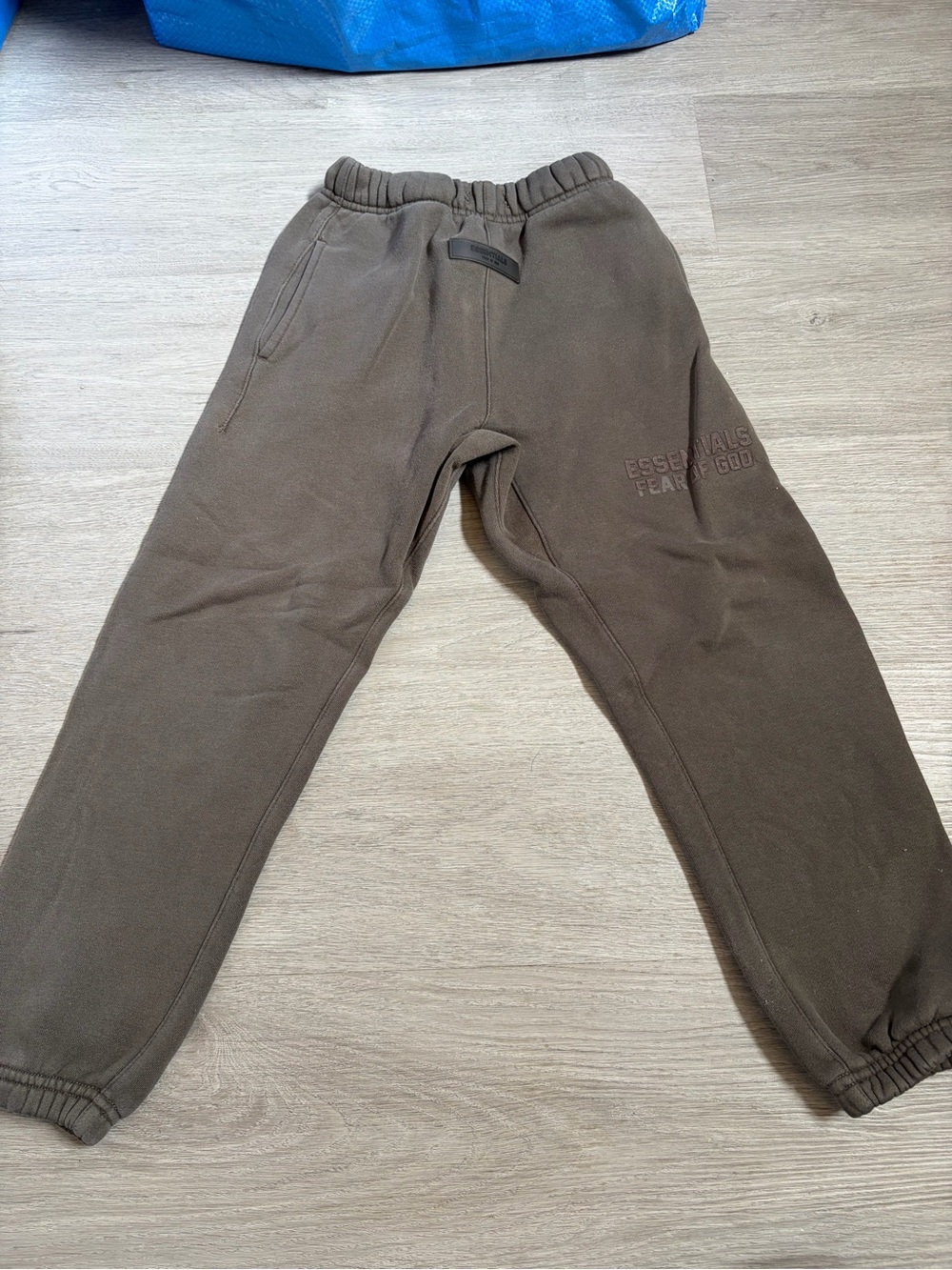 Fear of God Essentials Kids Fleece Sweatpants Taupe Brown Size 8